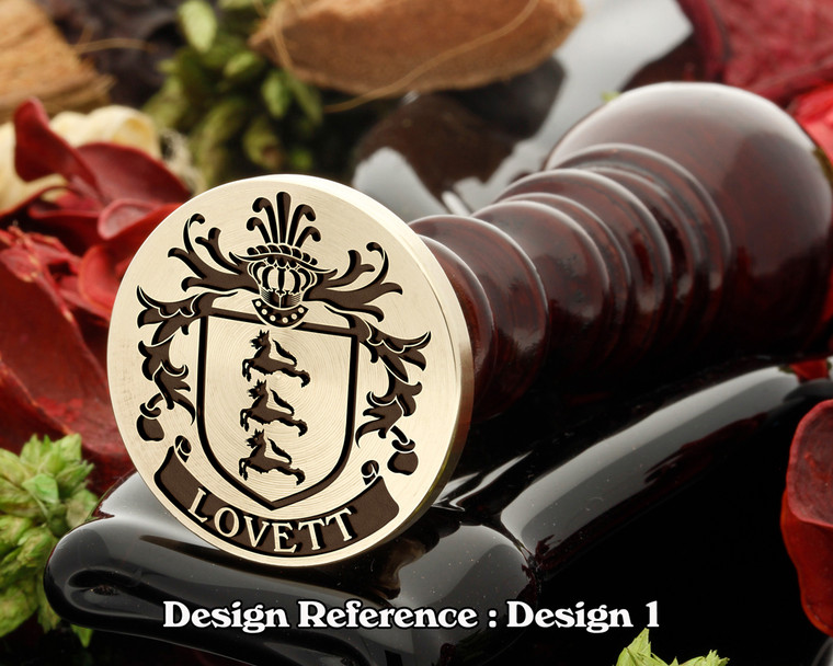 Lovett (Irish) Family Crest Wax Seal D1