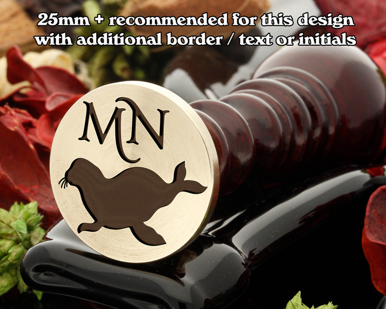 Sealion D2 Wax Seal Stamp with initials (extra cost)