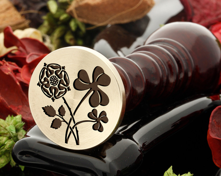 Rose and Shamrock Wax Seal Stamp