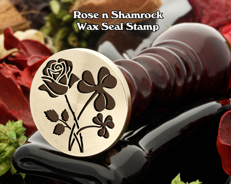 Rose n Shamrock Wax Seal Stamp