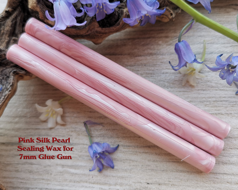 Pink Silk Pearl Sealing Wax Sticks for 7mm Glue Gun