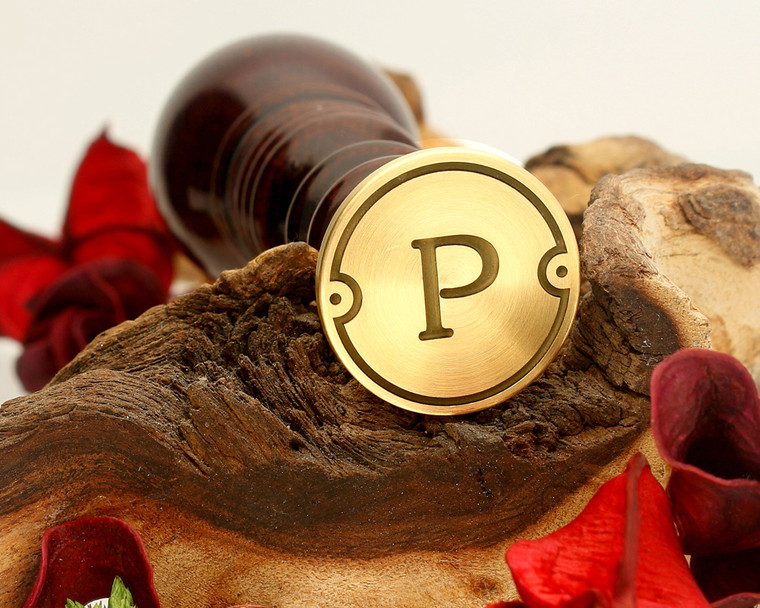 Initials "P" In a Circle Sale Monogram Wax Seal