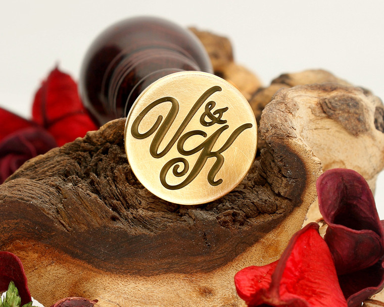 Monogram Initials "V&K" Wax Seal 25mm