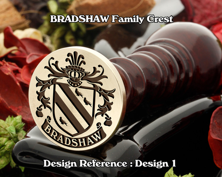 Bradshaw Family Crest Wax Seal D1