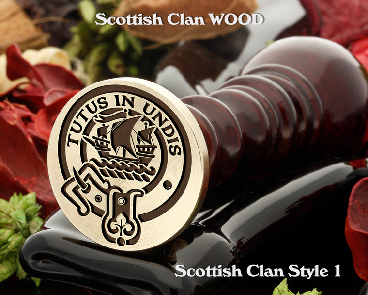 Wood Scottish Clan Design Wax Seal D1