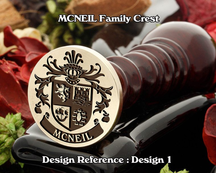 MCNEIL Family Crest Wax Seal Stamp D1