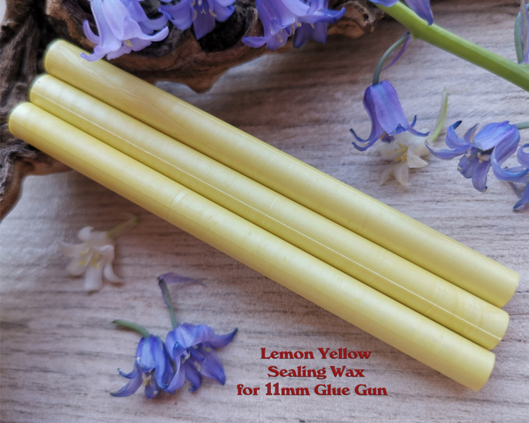 Lemon Yellow Pearl Wax Sticks for 11mm Glue Gun