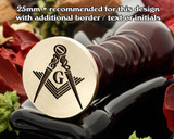 Masonic Square and Compass D3 Wax Seal