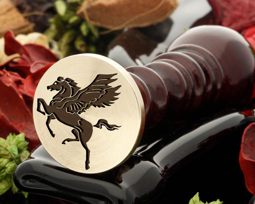 Celtic Horse Wax Seal Stamp - 2.5cm Brass Head, Wood Handle - Vintage Animal Seal For Letters & Crafts