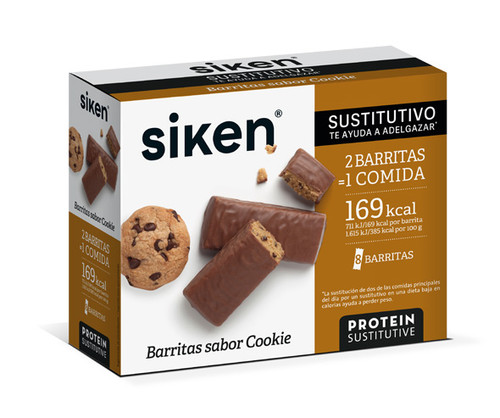 Siken sustitutivo barritas cookie 8 UDS