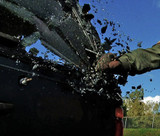 Gerber Crisis Hook Knife, breaking glass