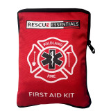Wildland Fire Personal First Aid Kit by rescue essentials showing front of nylon zippered pouch