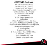 Wildland Fire Personal First Aid Kit- Contents list part 2