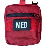 Red Rip-Away Med Pouch, front