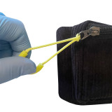 Zipper Pull - Luminous Green Loop - 3 Pack, on backpack