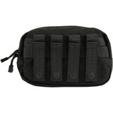 First Start IFAK by rescue essentials in black color, showing back of bag with molle straps