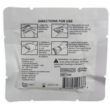 Combat Gauze hemostatic dressing by QuikClot z-folded 3 inch x 4 yards package back