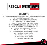 Rescue Essentials Bleeding Control Instructors Kit, contents list
