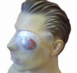 Combat Eye Shield, on mannequin eye