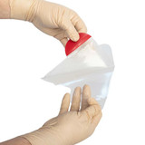 NAR HyFin® Chest Seal, being peeled off backing