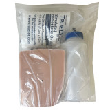 Light Tone TrueClot® Wound Packing Task Trainer (Gun shot wound), in packaging back