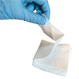 Simulated Hemostatic Gauze, being pulled