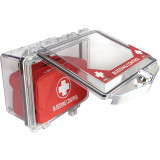 Wall Mount Cabinet for Bleeding Control Kits shown with Stop the Bleed kit and door open