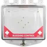 Wall Mount Cabinet for Bleeding Control Kits shown empty