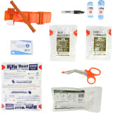 Bleeding Control Station IFAK - Intermediate Stop the Bleed components displayed individually out of the pouch