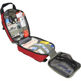 Home Defense Trauma Kit by rescue essentials, open, side quarter view