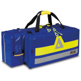 PAX Oxy Compact Bag, horizontal front view with suction pump bag attachment, straps extending upwards.