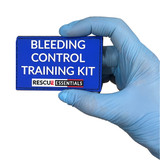 Bleeding Control Training Kit PVC Patch, showing size in hand