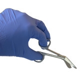 Mini Bandage 3.5" Scissors, in hand -pointing down