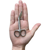Mini Bandage Scissors; 3.5", in hand view.