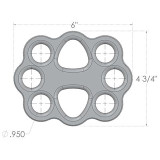 Focus Rigging Plate, Dimension view.