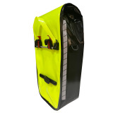 Yellow PAX bicycle bag, back side view