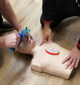 ResQR CPR Aid Training Device, in use