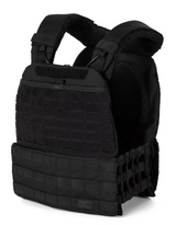 Tactical TacTec Plate Carrier -Black, Front angled view