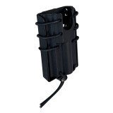 Black Evolution Universal Tourniquet Pouch with UAB Clip, side angled
