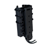 Black Evolution Universal Tourniquet Pouch with UAB Clip, side showing back