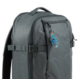 BugLit® Rechargeable Micro Flashlight, hanging on backpack