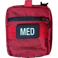 Red Rip-Away Med Pouch, front