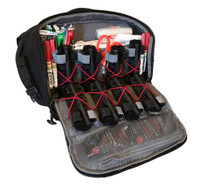5.11 UCR SlingPack Active Shooter Response Kit, Black, main compartment open with components