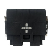 BURRITO Mini Medical Pouch- black, front with covert cross