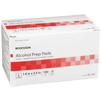 Large Alcohol Prep Pads, Box of 100
