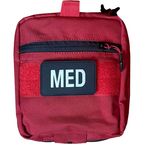 Red Rip-Away Med Pouch, front