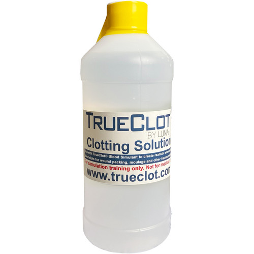 TrueClot Clotting Solution, in bottle front