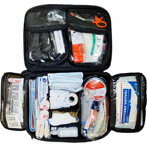 Executive Protection Kit (EPK), open to see contents