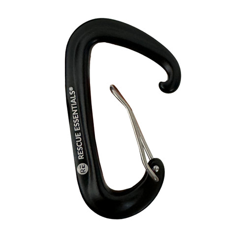 Rescue Essentials Logo Carabiner, front open