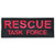 Embroidered RESCUE TASK FORCE Patch (Red on Black, 8" x 3")